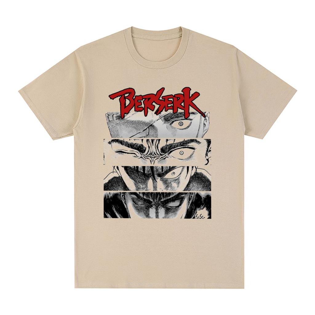 Guts Vintage T-shirt Funny Cartoon Manga Swordsman Gatsu Sacrifice Cotton Men T Shirt New Tee Tshirt Womens Tops