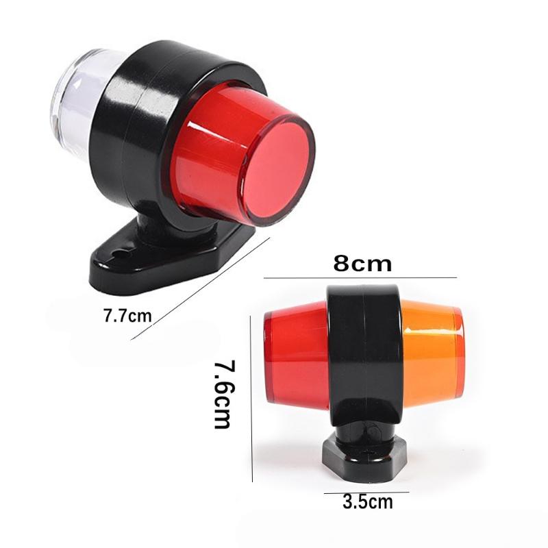 Side Marker LED Light 12V 24V for Trailer Truck Lorry Outline Indicator Lamp Bright Waterproof Amber Red White Lighting Accessory