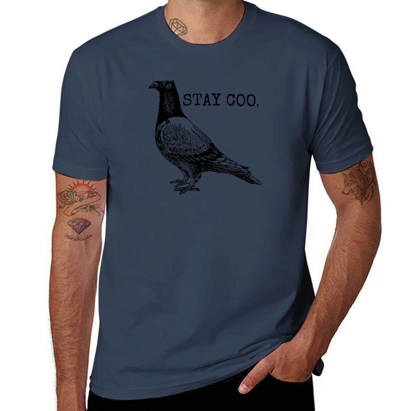 Stay Coo Cool Bird Funny Pidgeon TShirt Mechanic Work Tee Shirt S