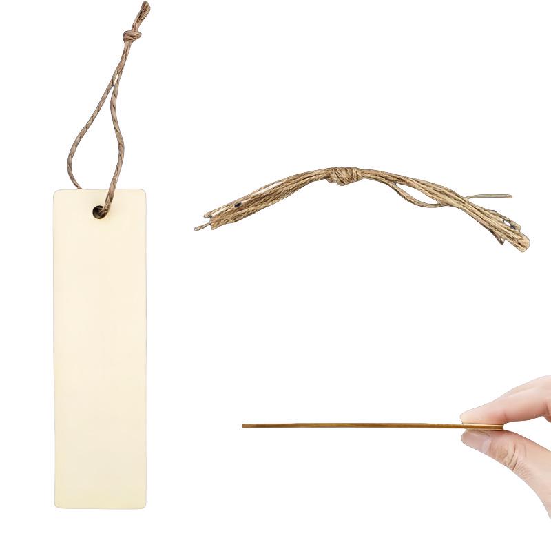 Wooden Bookmark Tags: DIY Doodling, Rectangular Labels, Craft Wood Pieces & Pendants.