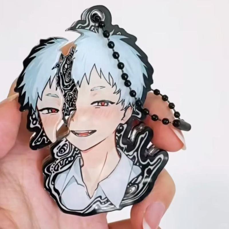 Anime The Summer Hikaru Died Cosplay Keychain Unisex Acrylic Pendant Keyring Key Chain Bag Accessories Ornament Prop