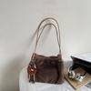 Borsa di peluche Borsa a spalla da pendolare da donna Borsa tote a tinta unita