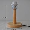 Universal Solid Wood Lamp Base Holder E27 On Off Switch Table Lamp Holder EU Plug Bedside Lamp Holder Study Room
