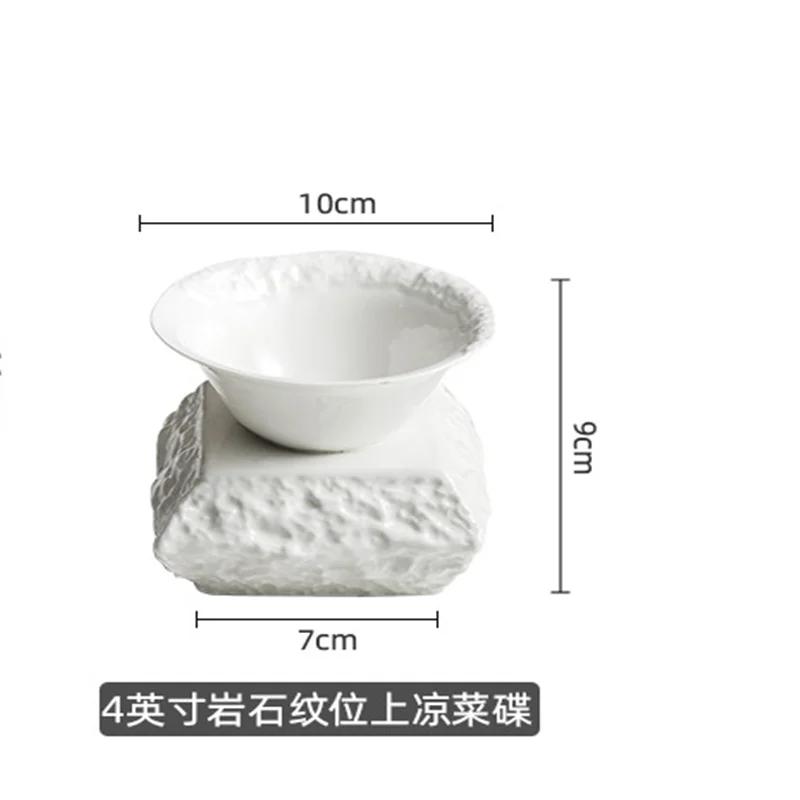 Ceramic Stone Soup Bowl, Salad Bowl, Molecular Cuisine Tableware, Creative Irregular, Artistic Conception Dishes Hotel Features