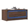 VidaXL Coffee Table with LED Lights Brown Oak Engineered Wood, Side Table, Living Room Table, Accent Table, End Table 851990