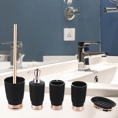 5 Piece Modern Bathroom Accessories Set Nordic Style Toothbrush Holder Soap Box Storage Bottle