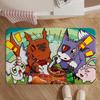 Anime-Digimon AdventureS Floor Mat Soft Non-Slip Bath Mat, Bedside Carpet, Absorbent Doormat for Home
