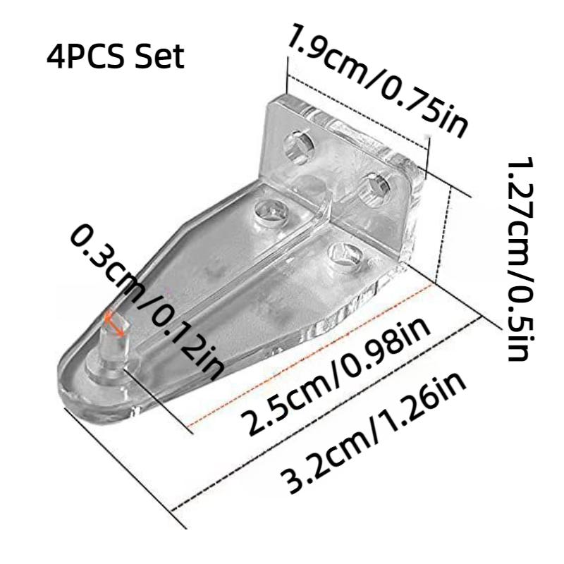 

4 шт. Кронштейн для фиксации жалюзи Пом Прозрачный Аксессуар для штор Винты Фиксированные
