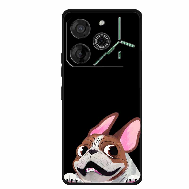 Black Silicone Case For Tecno Pova 6 Pro Phone Case Shockproof Soft Coque For Tecno Pova 6 Pro Back Cover Case Pova6 Pro Cartoon