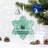 Yousheng Sea Glass Art Friendship Ornament Snowflake/Shell Shaped Christmas Tree Hanging Ornaments Handmade Sea Glass Art Friendship Keepsake for Best