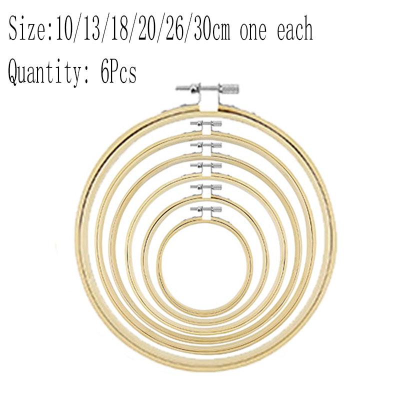 1-9pcs 8-36cm Wooden Embroidery Hoops Frame Set, Cross Stitch Rings for Sewing Craft, Home Decor & Party Decoration