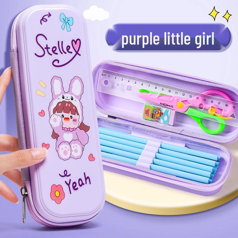 Japanese-Style Canvas Pencil Case: Spacious and Simple for Boys, Junior High, and High School Students