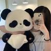 Cartoon Cute Panda Shape Backpack Nylon Plush Material 2 Sizes Available Removable Shoulder Strap Bag Fashion Women's Makeup Bag
