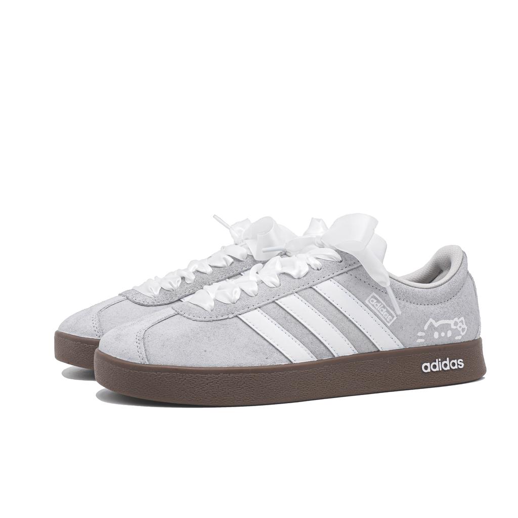 adidas VL COURT 2.0 Low Top Skateboard Shoes Unisex Gray White HQ1802(Team1166-)