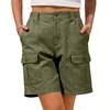 Hiking Shorts For Women Lightweight Elastic Waist Knee Length Cargo Shorts Golf Casual Summer Bermuda Shorts