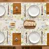 Artoid Mode Flowers Floral Summer Placemats Set of 4, 12x18 Inch Seasonal Spring Table Mats for Party Kitchen Wedding Dining Decoration