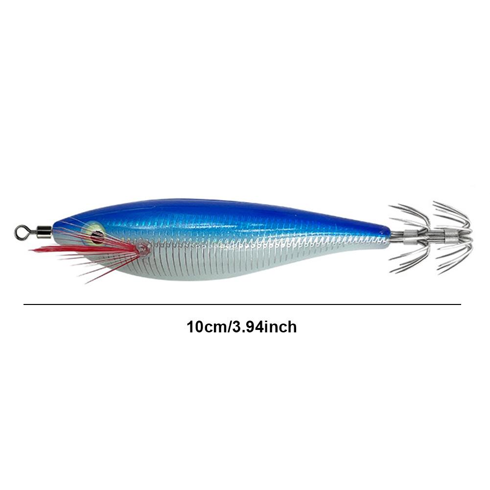 5.7g/8cm Simulation Luminous Squid Jig Hooks Fishing Lures Double Hook Lifelike Squid Hook Fishing Tackles Accessories