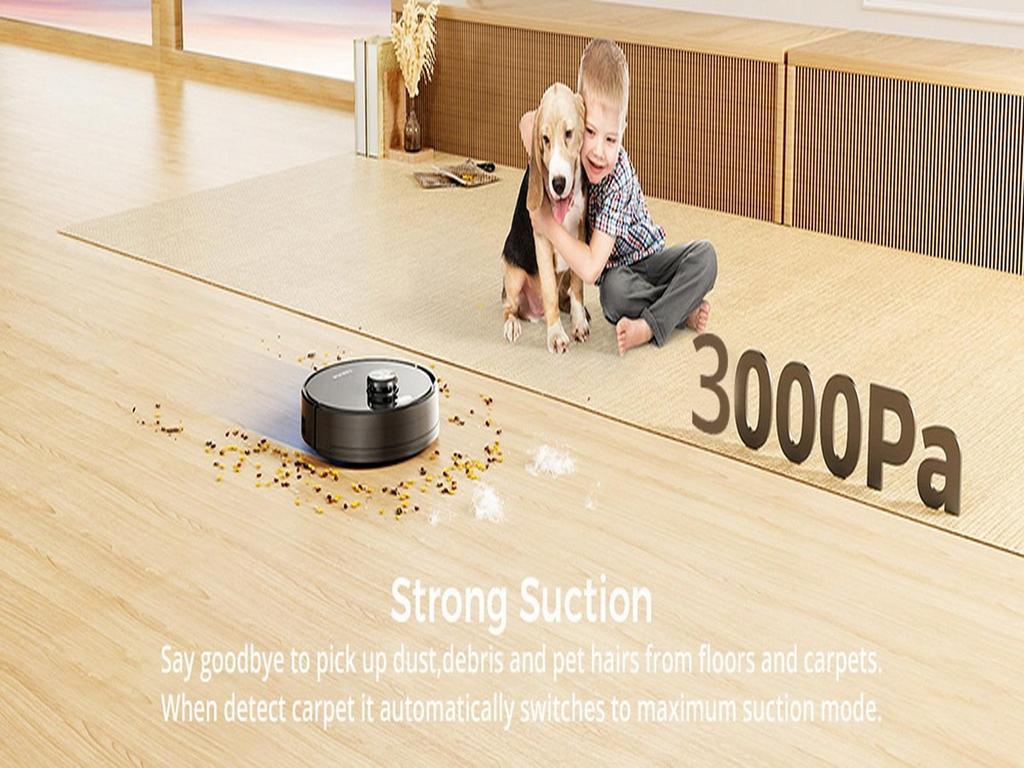 Refurbished: Tesvor S5 Robot Vacuum Cleaner, 3 In 1 Vacuum Mopping Sweeping, 3000Pa Suction, LiDAR Navigation, 600ml Dust Box
