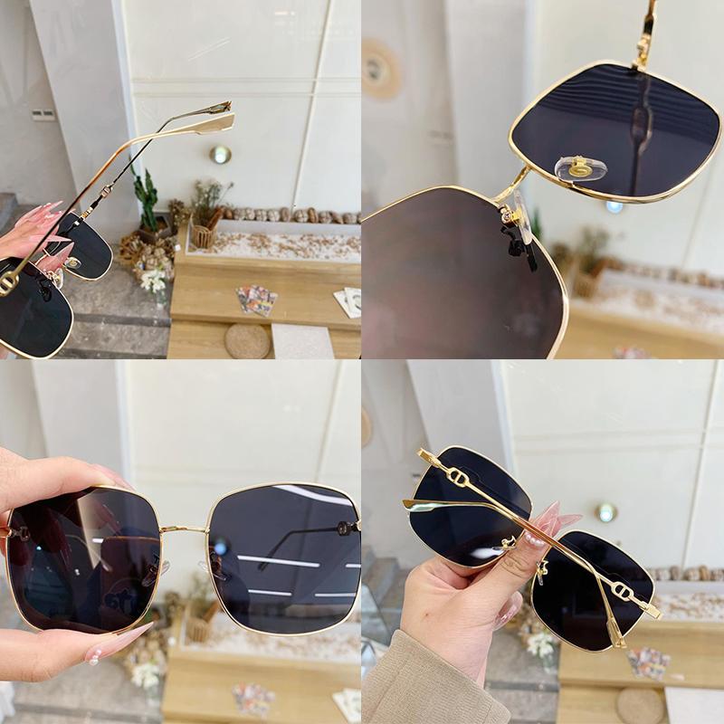 Metal Large Frame Square Sunglasses Women Fashion Sun Glasses Men Outdoor Driving Eyewear