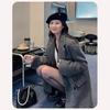 New 2026 Women's Grey Woolen Coat - Trendy, Thickened Short Jacket for Autumn/Winter
