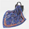 New 90cm Silk Scarf Women Print Hair Neck Square Office Ladies Shawl Bandanna Muslim Hijab Handkerchief Muffler Foulard Female