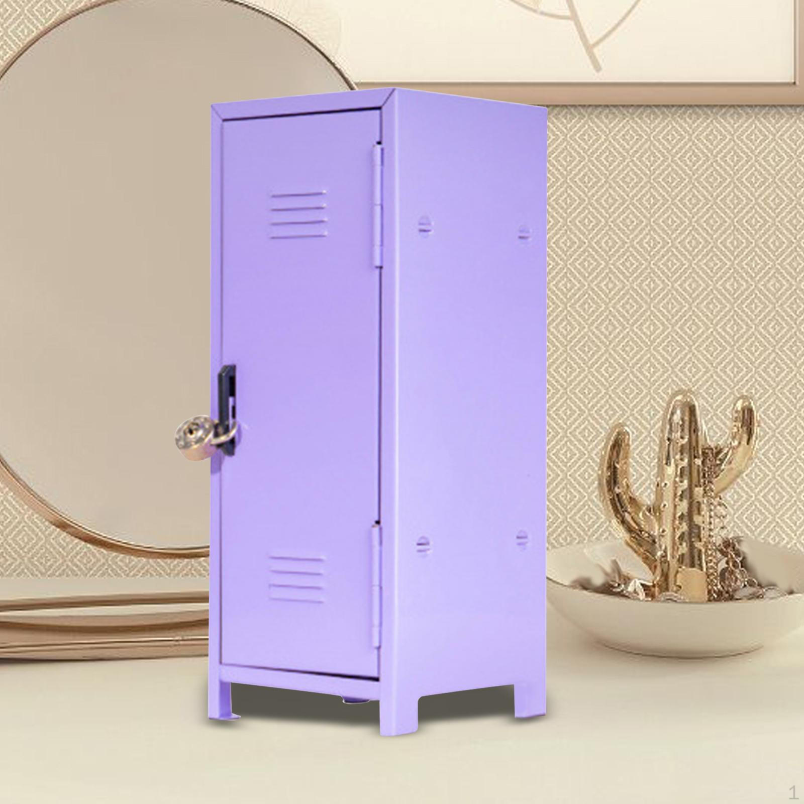 

Мини-локер, настольный шкафчик, девчачий локбокс, настольный органайзер для хранения кукол, украшений фиолетовый