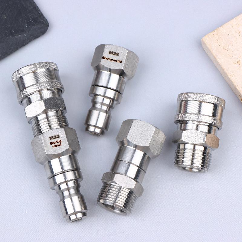 M22 14 mm/15 mm Obrotowe złącze myjki ciśnieniowej - 360° Bez zagięć Anti-Twist 5000 PSI Gwint zewnętrzny pistoletu do węża