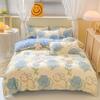Pure Cotton Abraded Bedding Four-piece Set, Bed Sheet Quilt Cover, Dormitory Cotton Three-piece Set