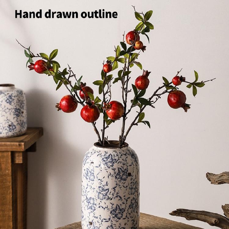 Rustics Farmhouses Ceramics Vases NonSlip Base Artistic Crackles Texture Florals Displays Living Room Accent