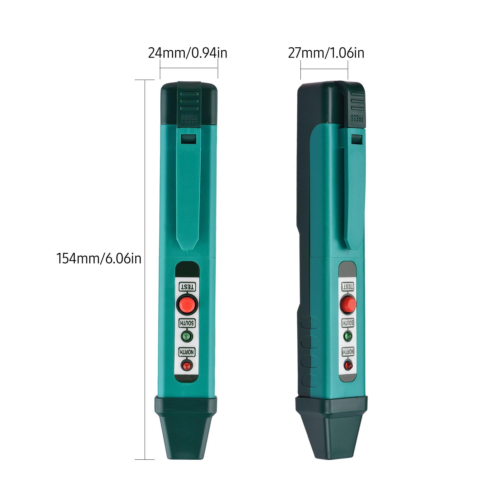 

Magnet Polarity Tester, Polarity NCelsiusS Test with 2 LED Lights North South Polarity Identification agnetic Pole Pen for Coil Test