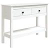 VidaXL Table console Blanc 100x35x75 cm Bois massif de pin 814625