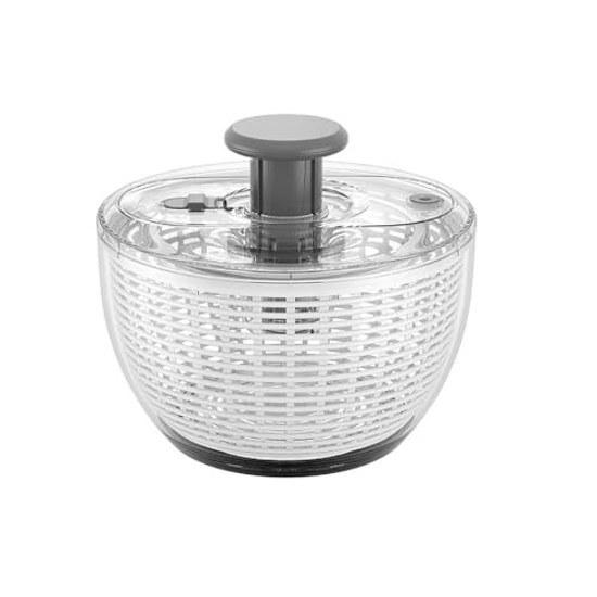 IHUDO Salad Spinner Press Type Vegetable Water Drainer Large Capacity 6L Dryer Multi-Function Draining Bowl Strainer Vegetables Fruits Healthy Life