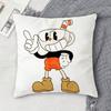 C-Cuphead Double-Sided Printed Square Decorative Cushion Cover For Sofa Living Room Home Decor