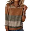 Ladies' Plaid Printed Casual Long Sleeved Sweatshirt Top
