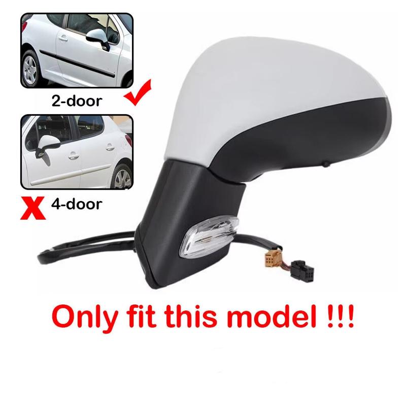 Kryt zrcátka Fit pro Peugeot 207 308 2006-2012 Vnější kryt bočního zrcátka dveří Kryt zrcátka Nálepka Trim Uhlíkové vlákno