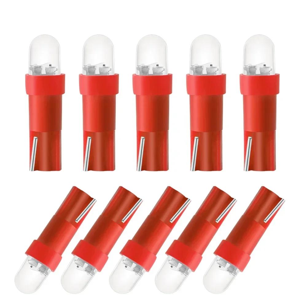 10pcs T5 B8.5d LED Car Instrument Panels Lights Low Power Bulbs 5050 SMD Automobile Dashboard Switch Lamp 12V Car Light Interior