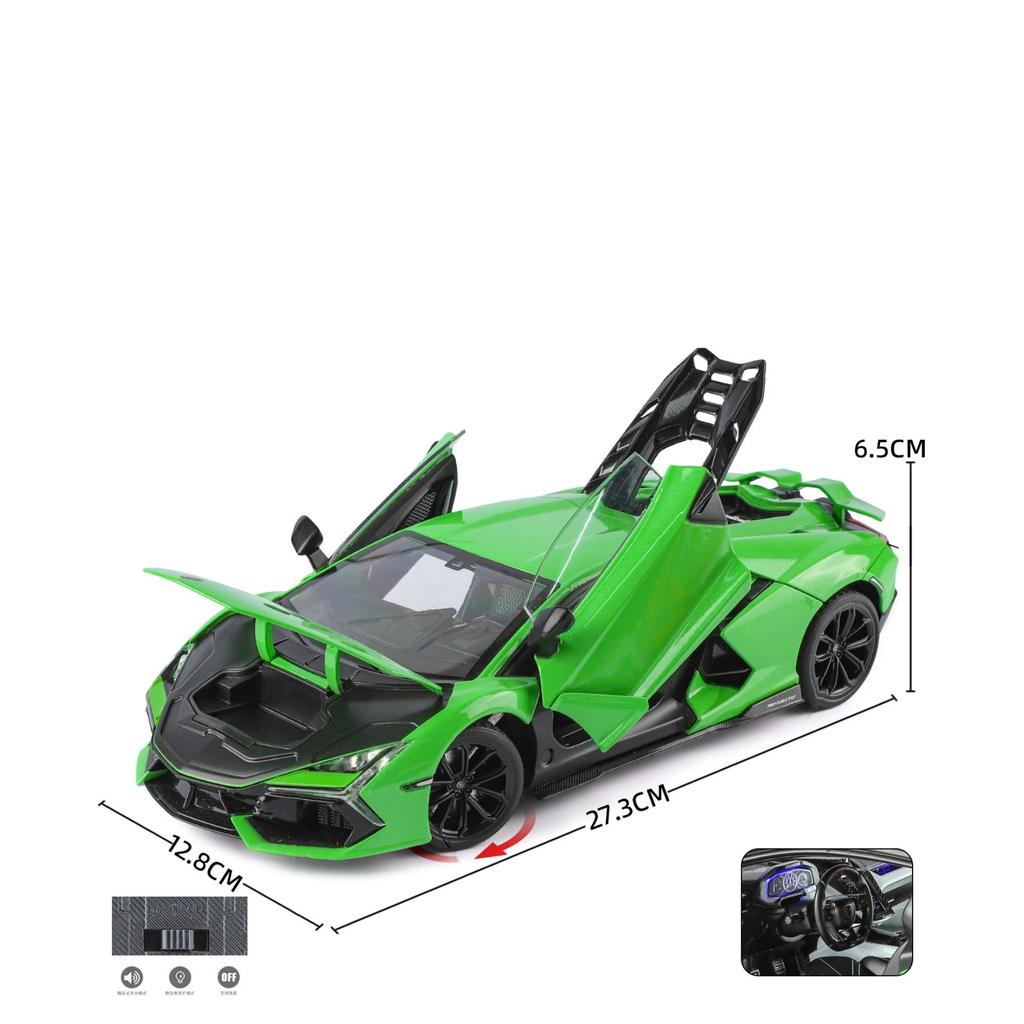 1/18 Lamborghini Revuelto Superca Alloy Model Car Toy Diecasts Metal Casting Sound and Light Car Toy for Children Vehicle