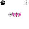 Elegant Titanium Alloy Zirconia Stud Earrings - Versatile Internal Thread for Ear Cartilage & Lip Piercings