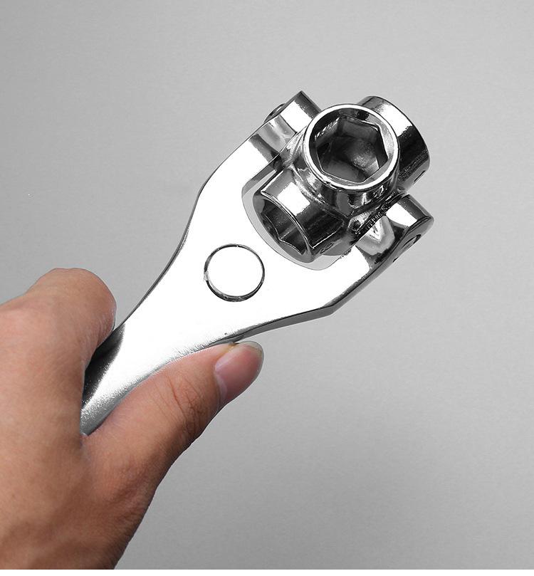 8-in-1 Universal Multi-Head Rotating Socket Wrench