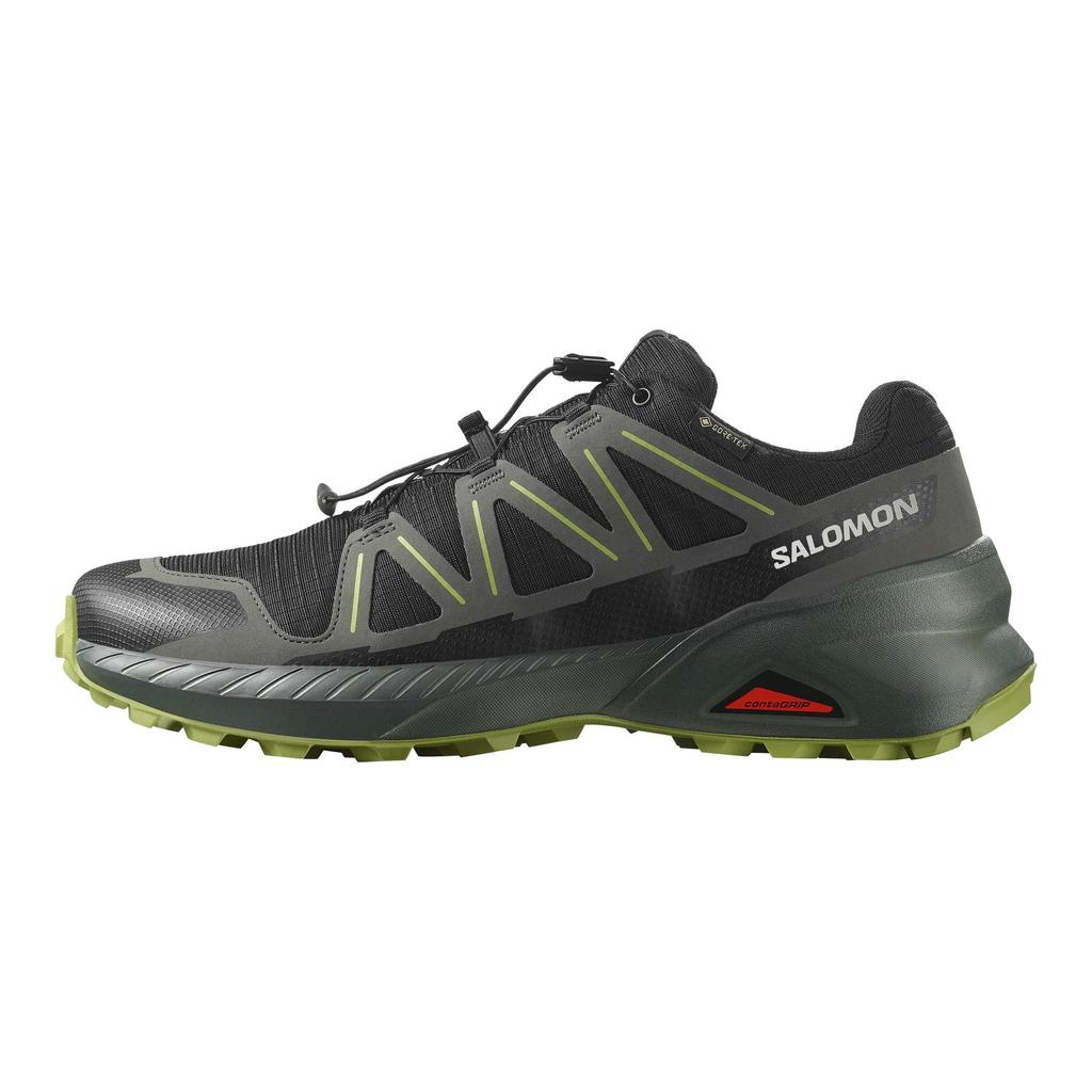 SALOMON Speedcross Peak Slip Resistant Abrasion Resistant Low top Trail Running Shoes Men's Black Green 477905