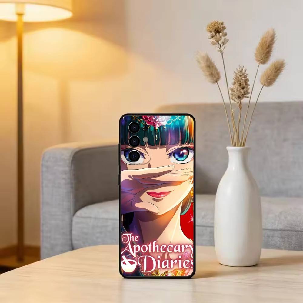 Apothecary Diaries-Mao Mao Phone Case Black Silicone Soft For Samsung S25,S24,S21,S22,S23,S30,Ultra,S20,Plus,Fe,Lite