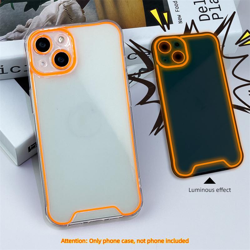 Night Light Luminous Clear Soft Case For IPhone Glowing Lens Protector Cover