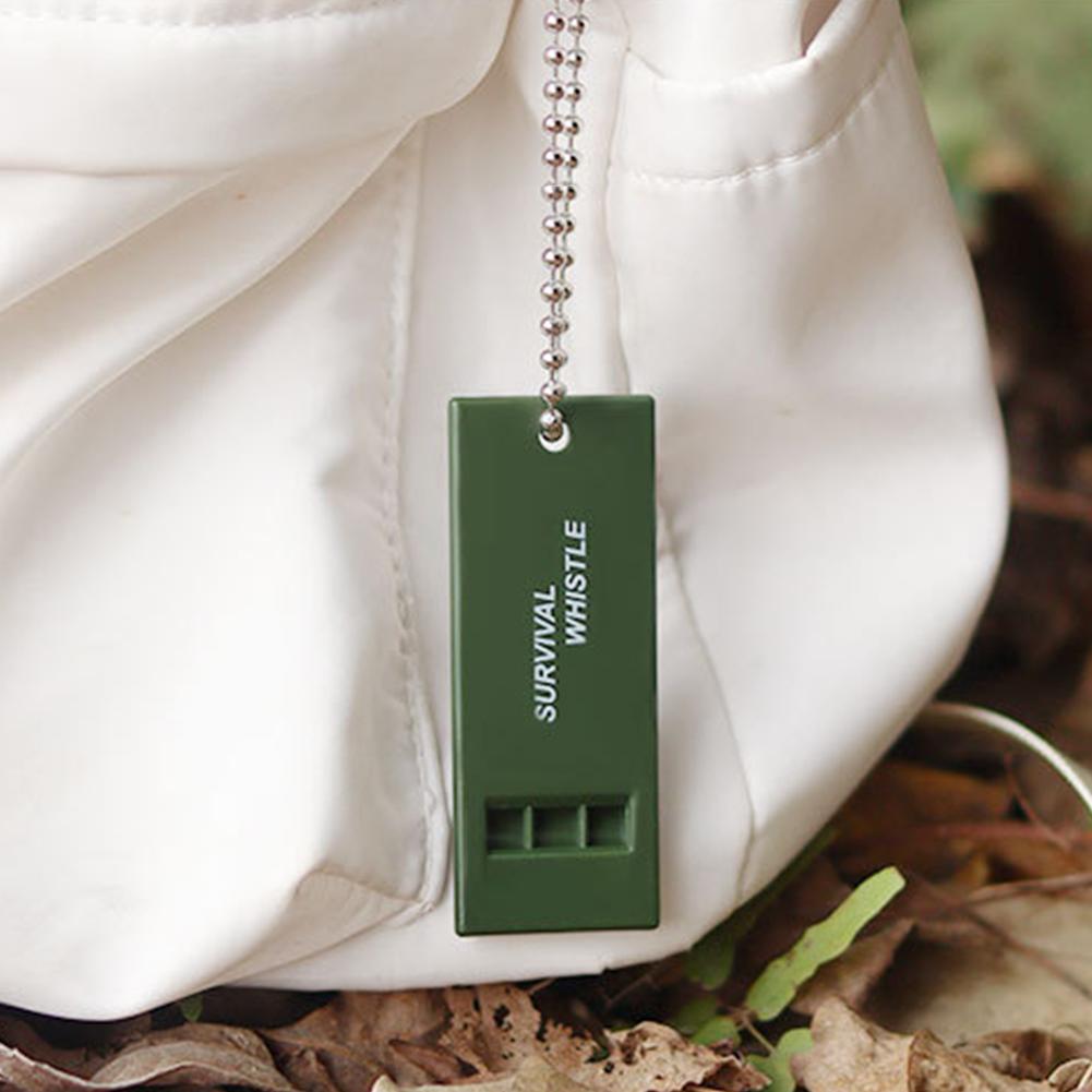 Triple Frequency Survival Whistle with Keychain High-Pitch Emergency Safety Whistle for Outdoor Camping and Wilderness Rescue