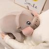 Short Legs Hippo Plush Toy Chubby Hippopotamus Stuffed Animal Doll Plush Moo Deng Doll  Room Decor
