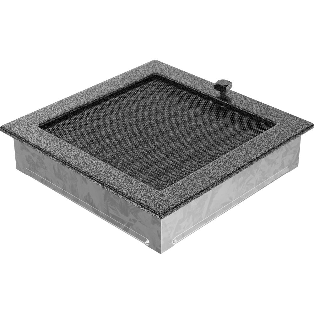 Vent Cover 22x22 Black and Silver with Blinds