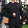 Yousheng Men's Muscle T-Shirts Long Sleeve Crewneck Top Gym Fitness Shirt Male Casual Workout Athletic Tee for Daily Sports Street Wear