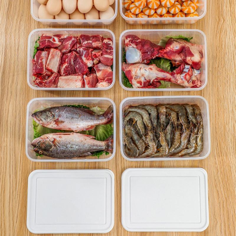Frozen Meat Preservation Box Refrigerator Food Retain Freshness Transparent Storage Jar Home Kitchen Vegetable Storage Organizer