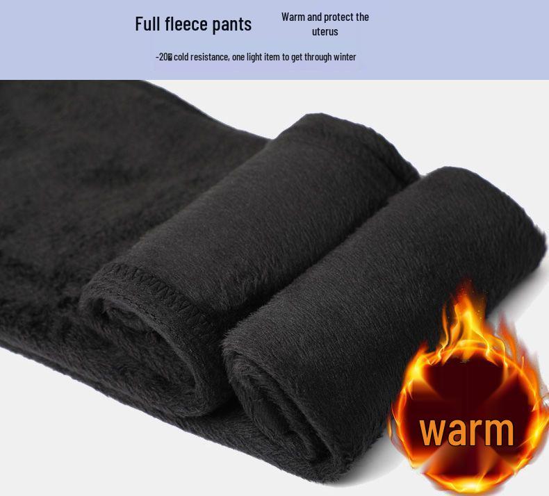 Women's Black High Waist Velvet Skinny Pants - Autumn/Winter Warm Pencil Leggings