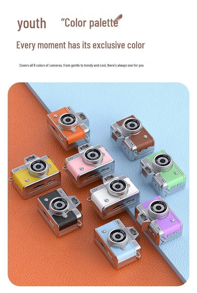 Retro CCD HD Thumb Flip Mini Digital Camera for Kids