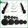 MINGJI 200KG Rubber Coated Straight & Curved Barbell Set